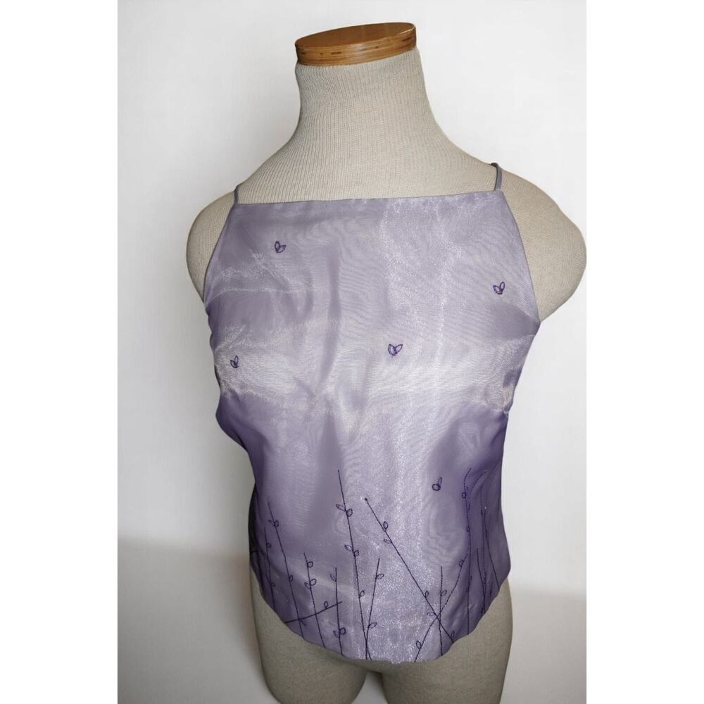 Randi May Lavender Organza Butterfly Cami – Size 6 – Y2K Fairycore Tank Top - Picture 2 of 11